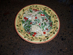 Photo of prepared Pasta with Roasted Asparagus and Goat Cheese