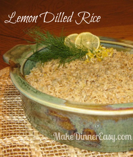 Rice with lemon and dill