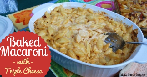 baked mac with triple cheese recipe