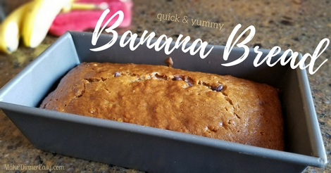 Quick and easy banana bread recipe