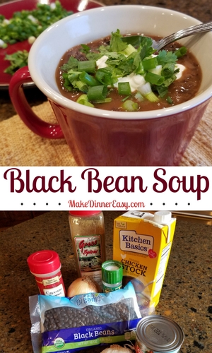 Easy black bean soup recipe