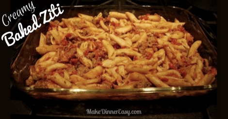 creamy baked ziti