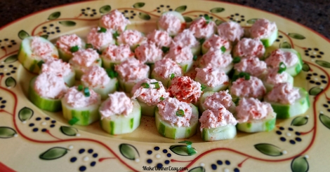 Cucumber Cups Stuffed With Spicy Crab