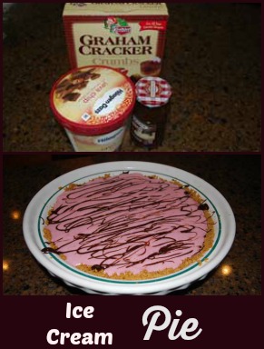 ice cream pie and ingredients