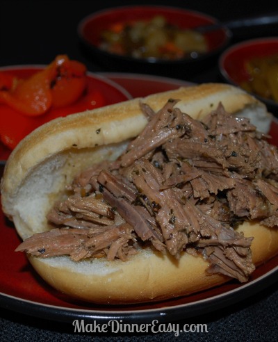 slow cooker Italian Beef Sandwiches