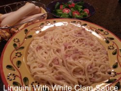 Linguini with white clam sauce from dan