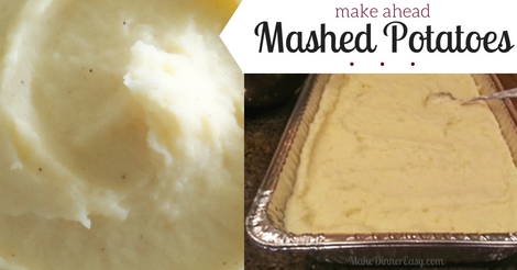 make ahead mashed potato recipe