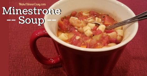 Minestrone Soup Recipe from MakeDinnerEasy.com