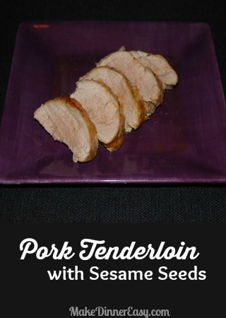 grilled pork tenderloin with sesame seeds