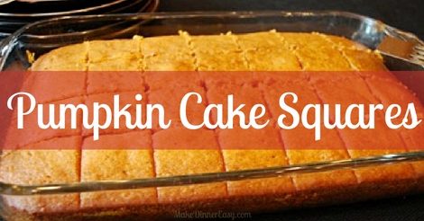 pumpkin cake squares