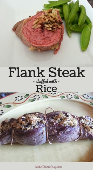 Flank steak stuffed with rice recipe