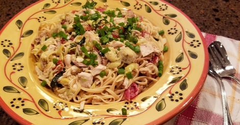 Artichoke Chicken Linguine Recipe