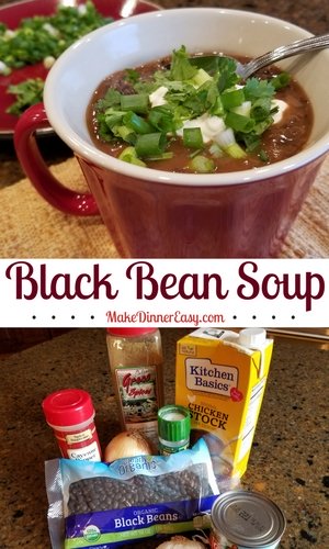 Easy black bean soup recipe
