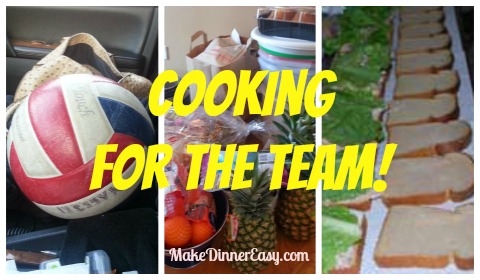 cooking for a travel sports team