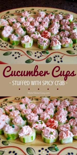 cucumber cups stuffed with spicy crab appetizer recipe