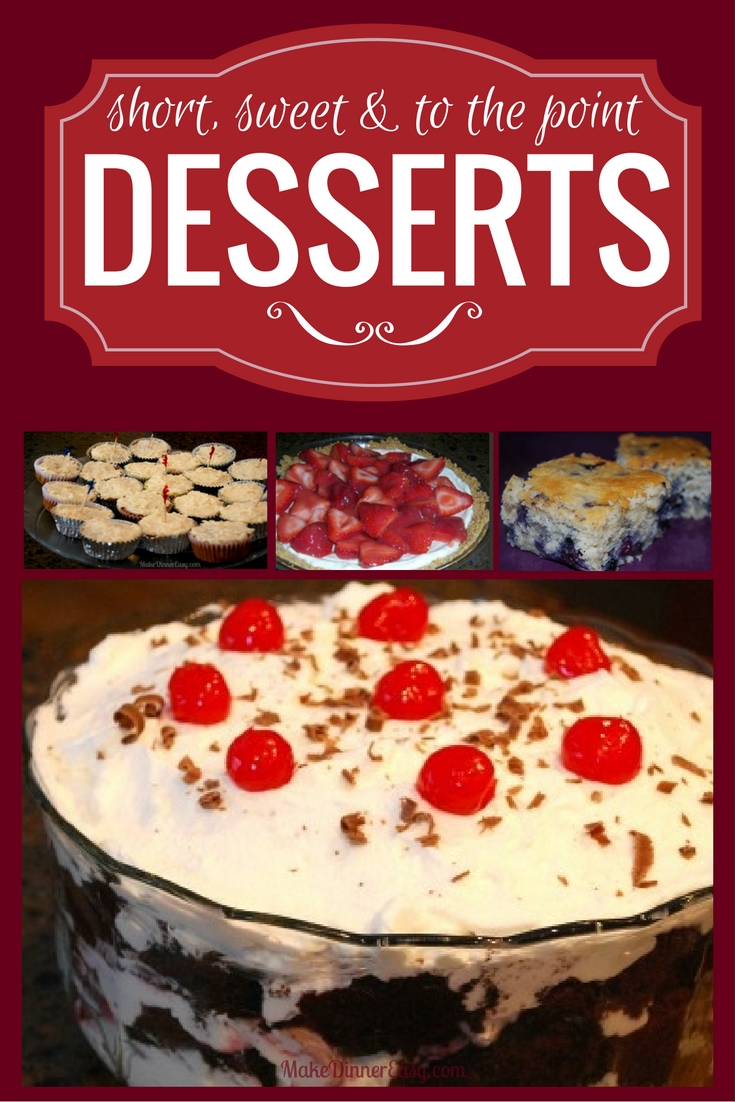 Good and easy dessert recipes