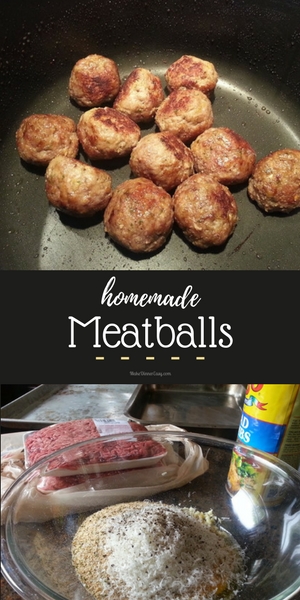 Homemade meatball recipe from MakeDinnerEasy.com