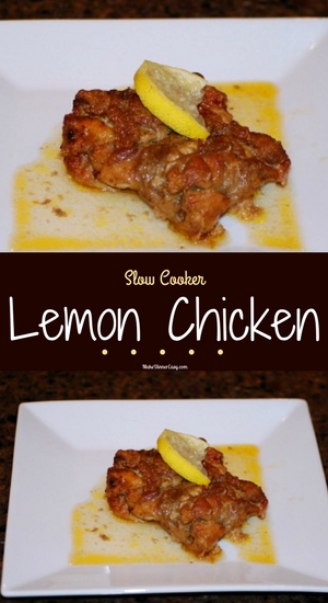 slow cooker lemon chicken recipe from makedinnereasy.com