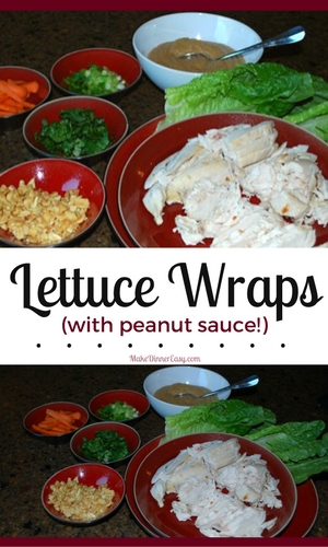 lettuce wraps with peanut sauce