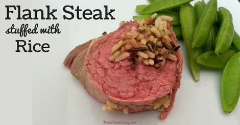 Flank steak stuffed with rice recipe